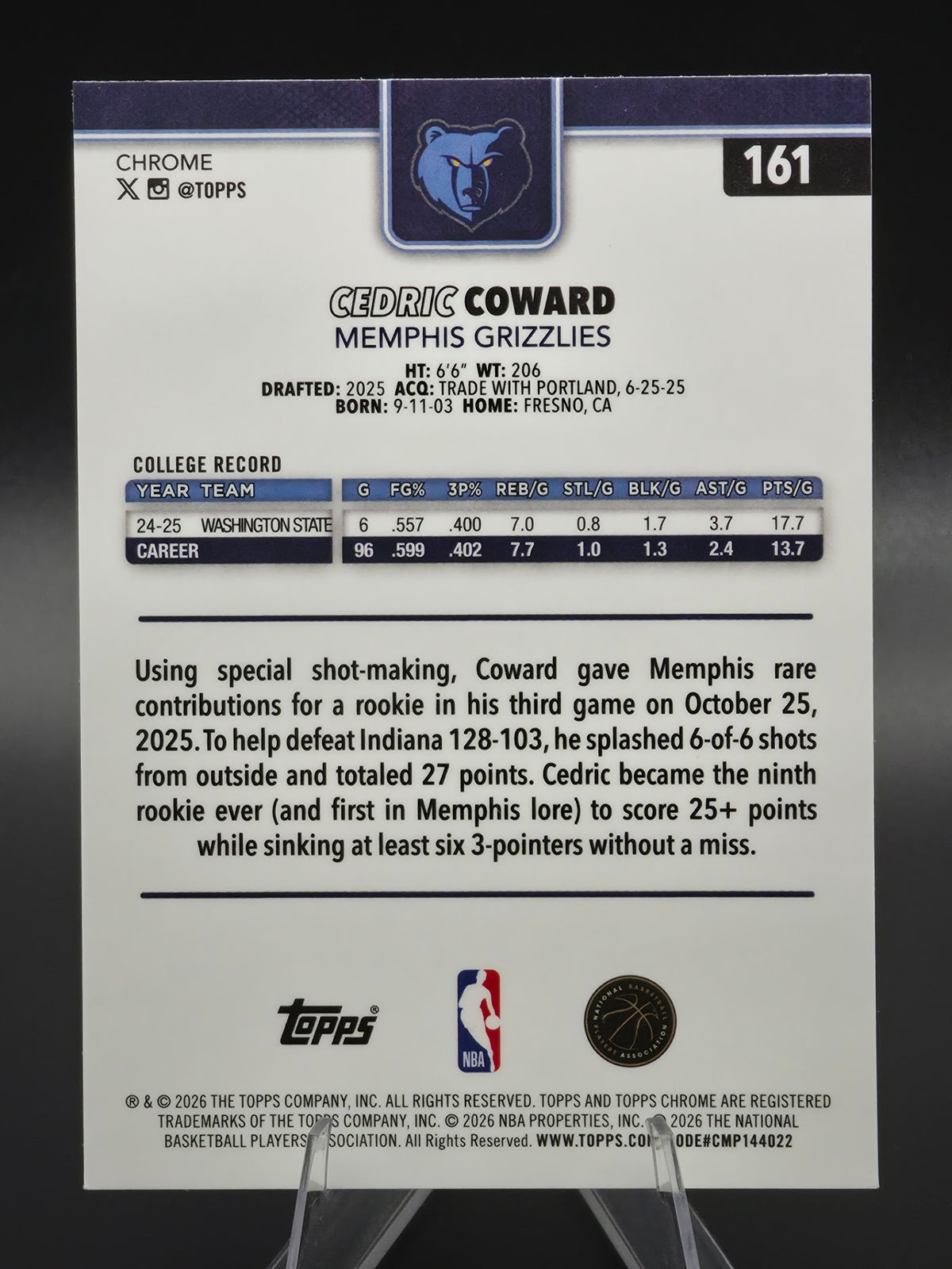 Card back photo