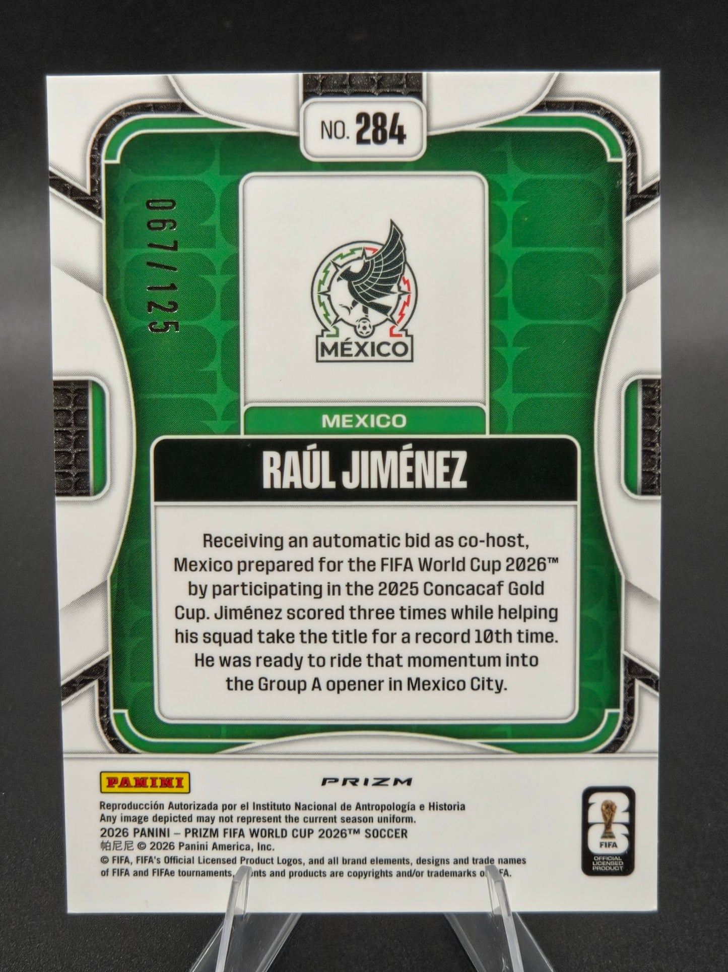 2026 Panini Prizm FIFA World Cup Raúl Jiménez Orange Wave 067/125 #284 Mexico