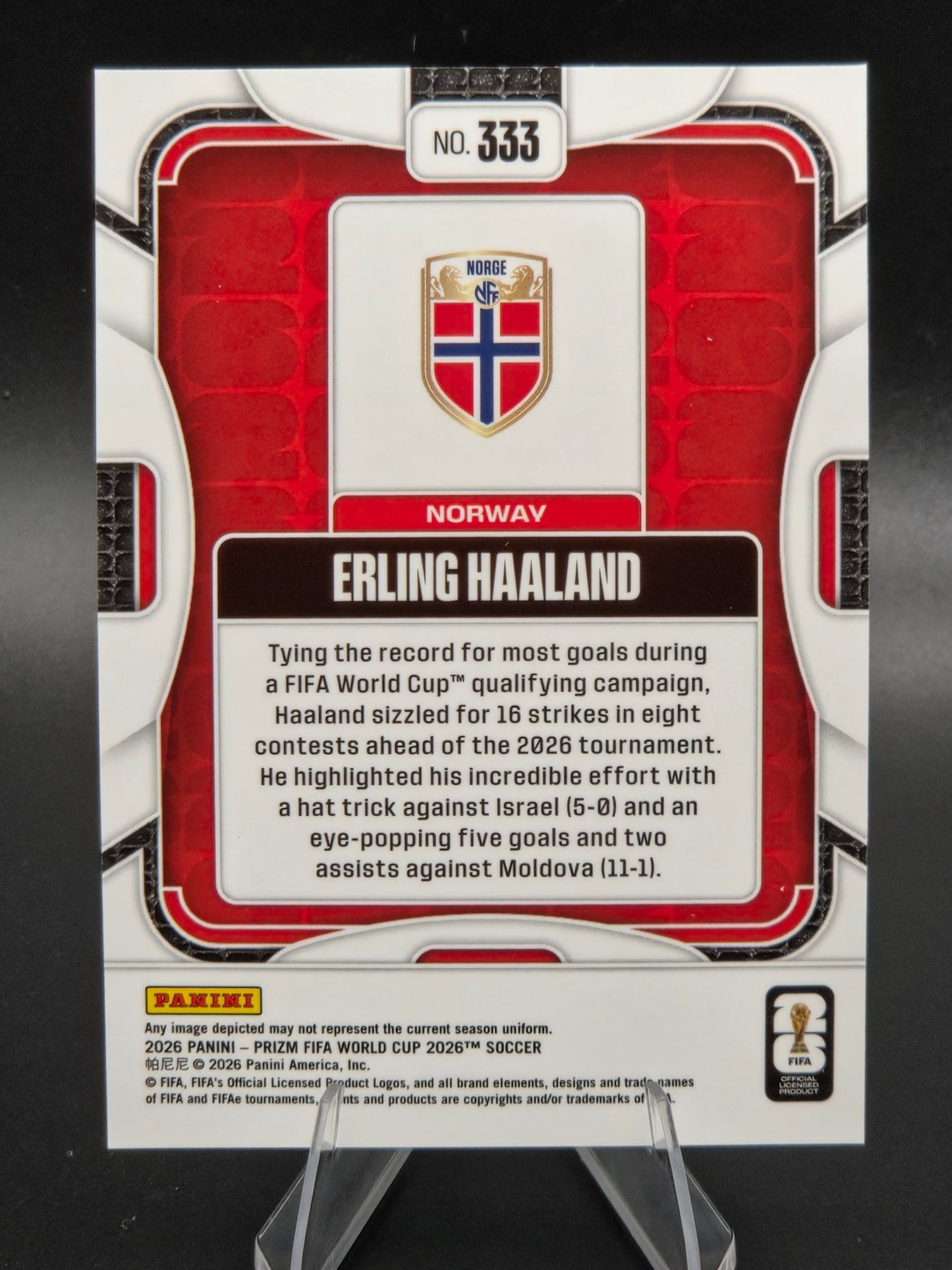 2026 Panini Prizm FIFA World Cup Erling Haaland #333 Norway