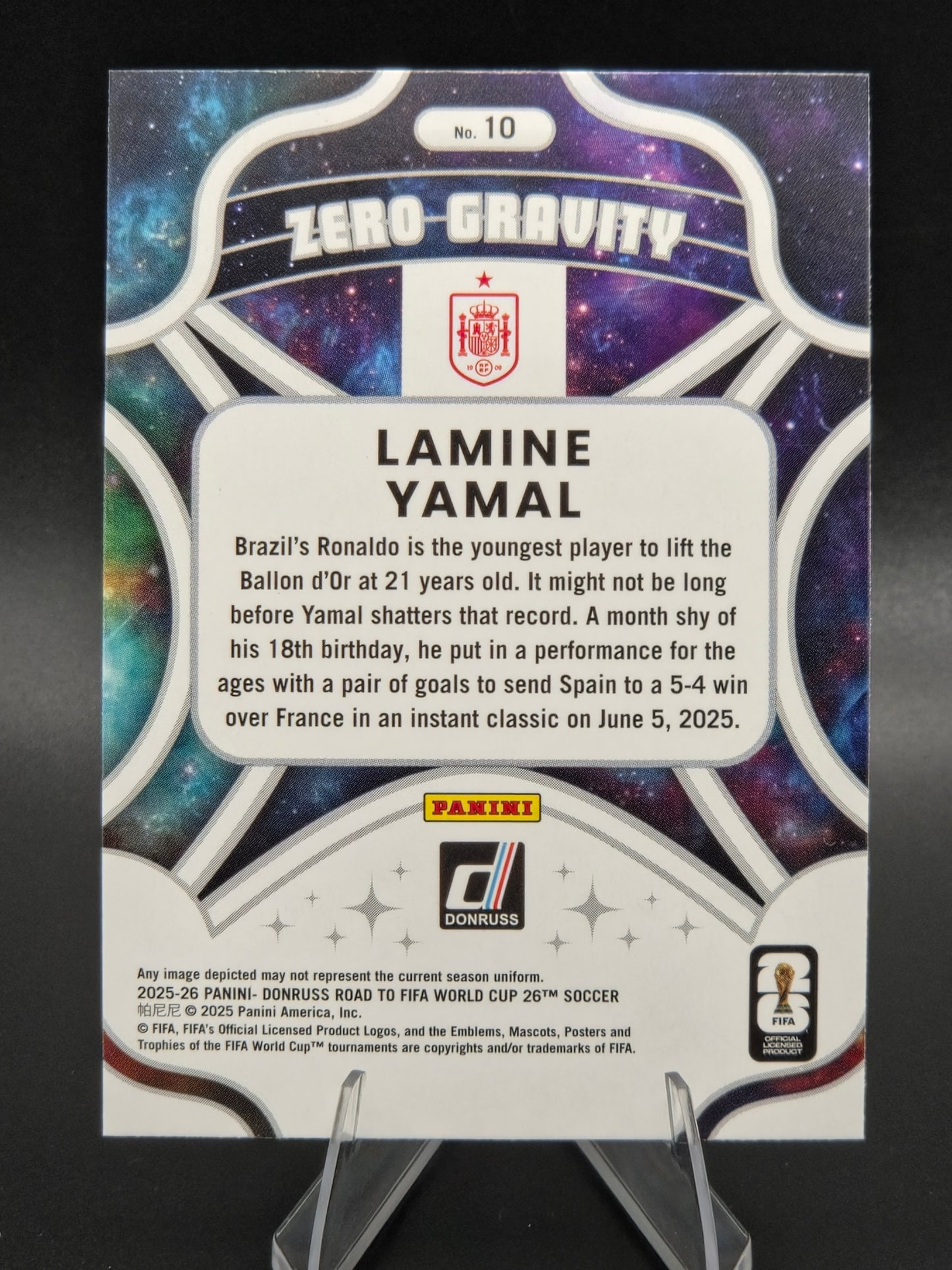 2025-26 Panini Donruss Road to FIFA World Cup Lamine Yamal #10 Spain