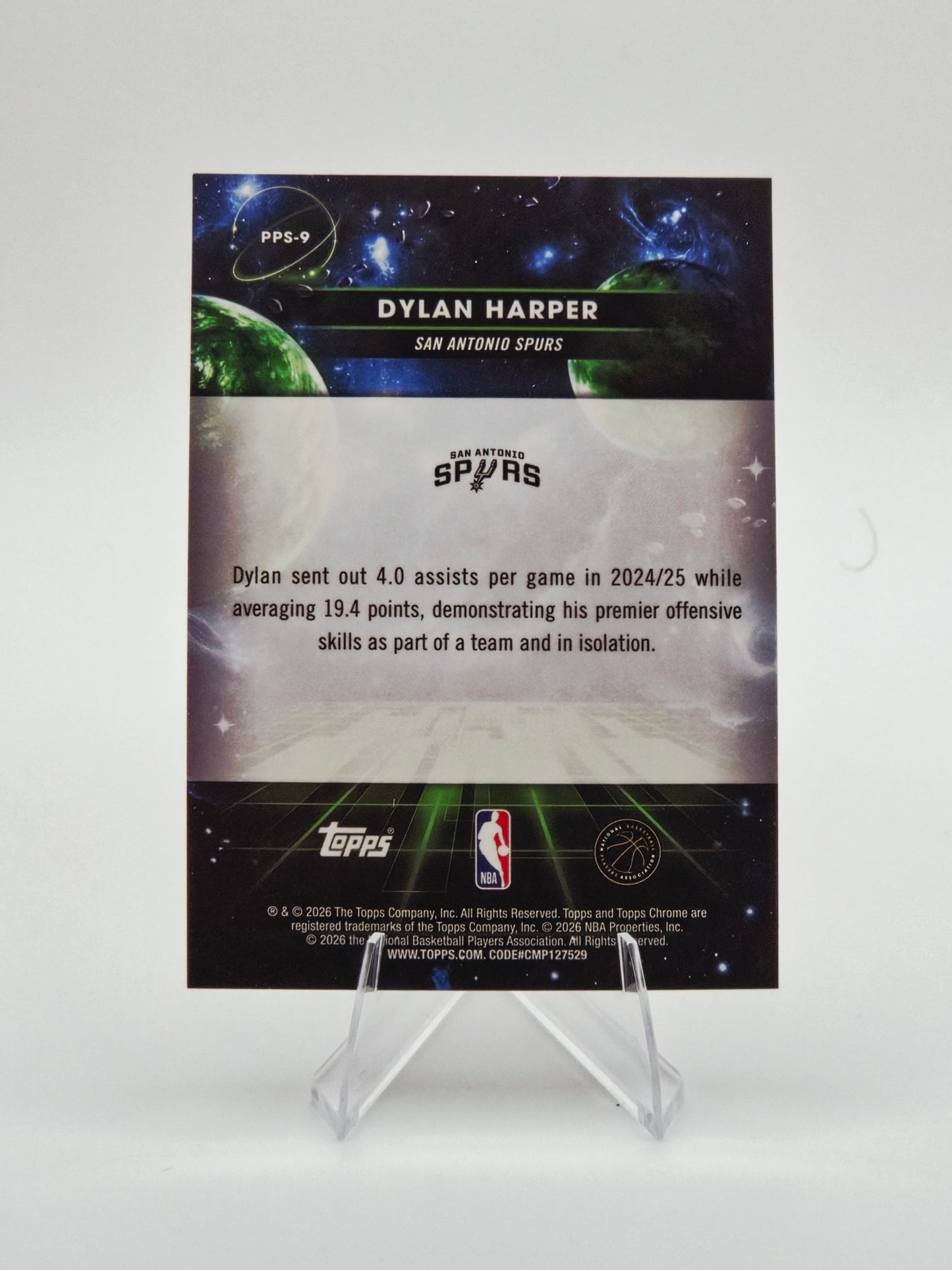 2025-26 Topps Cosmic Chrome Dylan Harper Planetary Pursuit Sun Rookie #PPS-9 Spurs