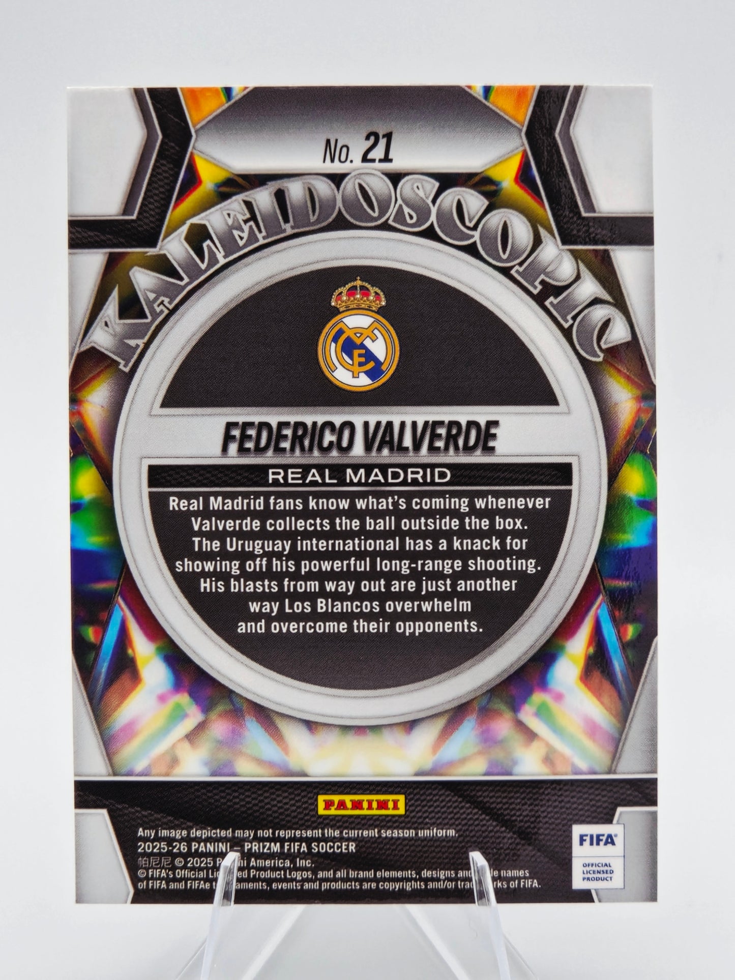 2025-26 Panini Prizm FIFA Federico Valverde Kaleidoscopic Insert #21 Real Madrid