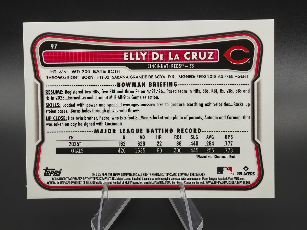 2026 Bowman Chrome Elly De La Cruz #97 Cincinnati Reds