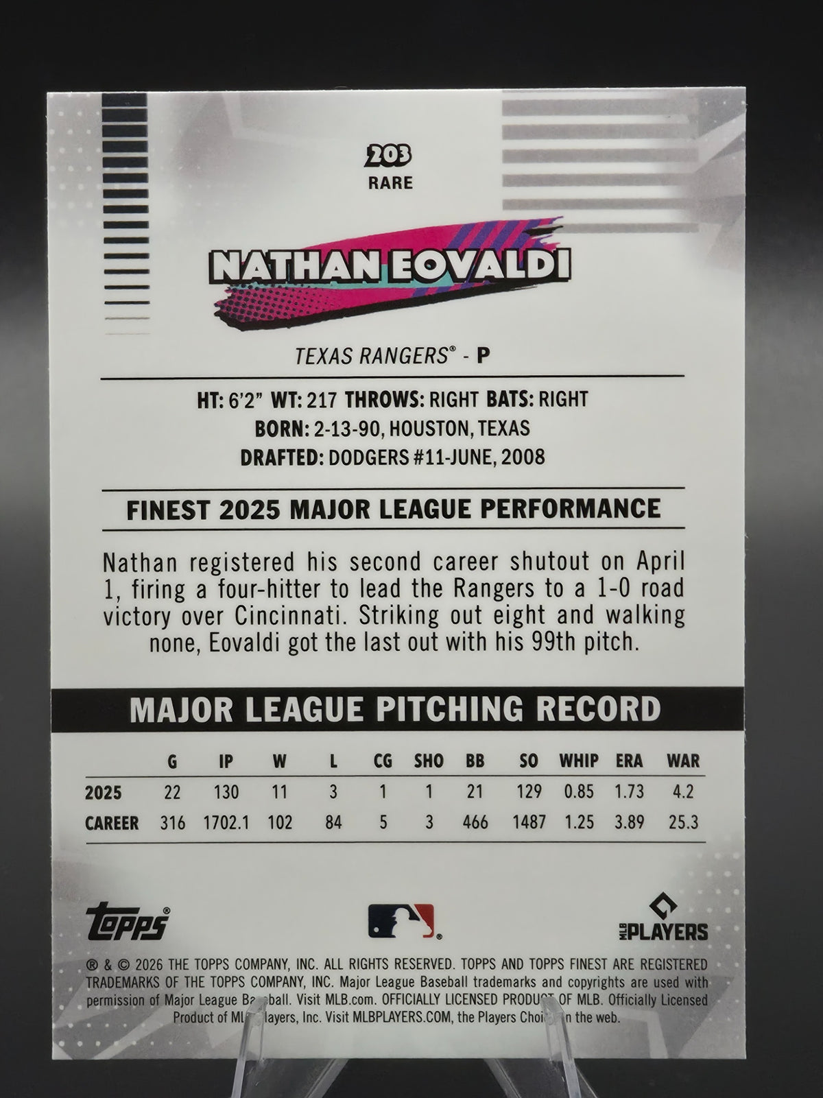 Card back photo