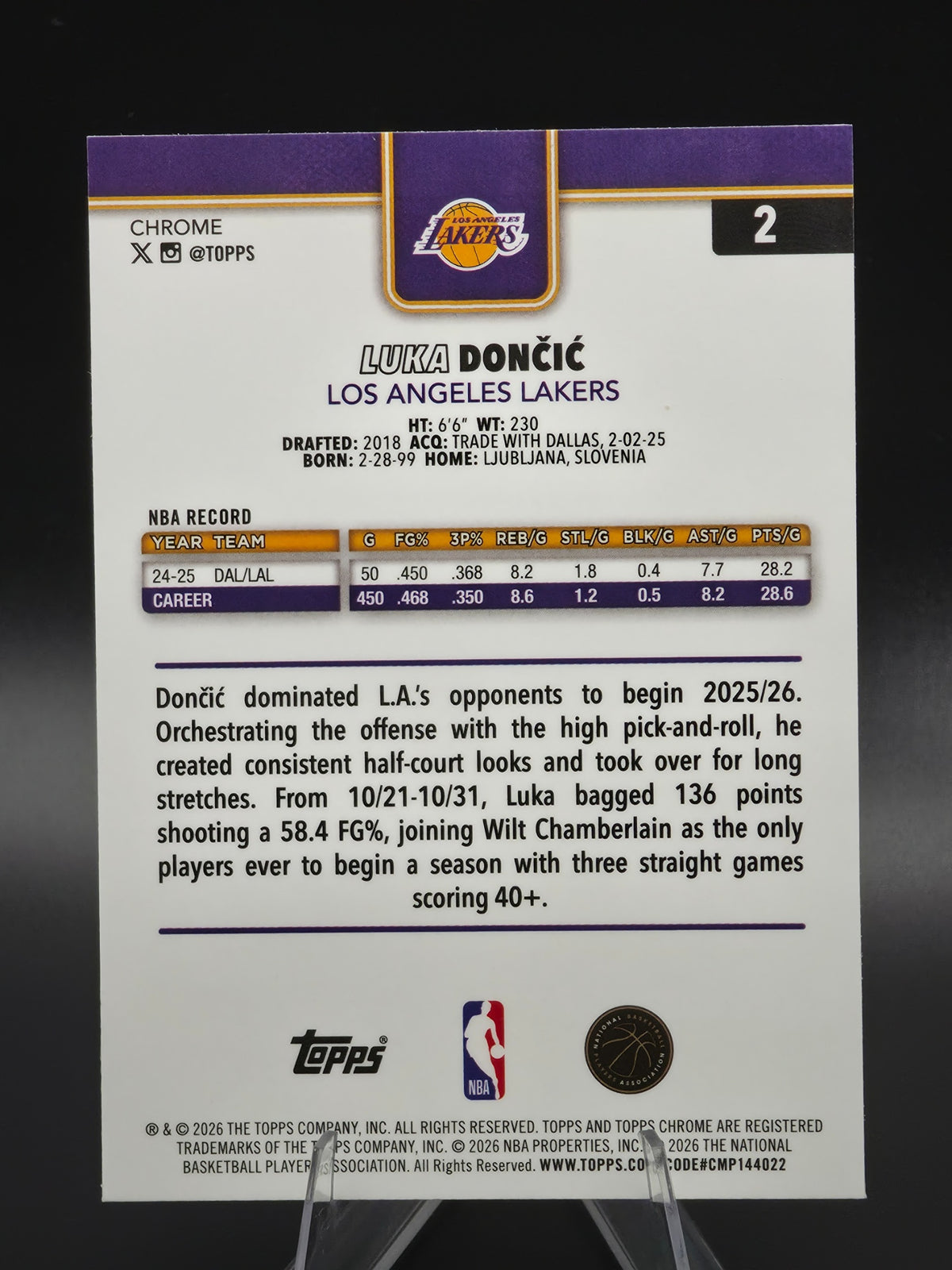 Card back photo
