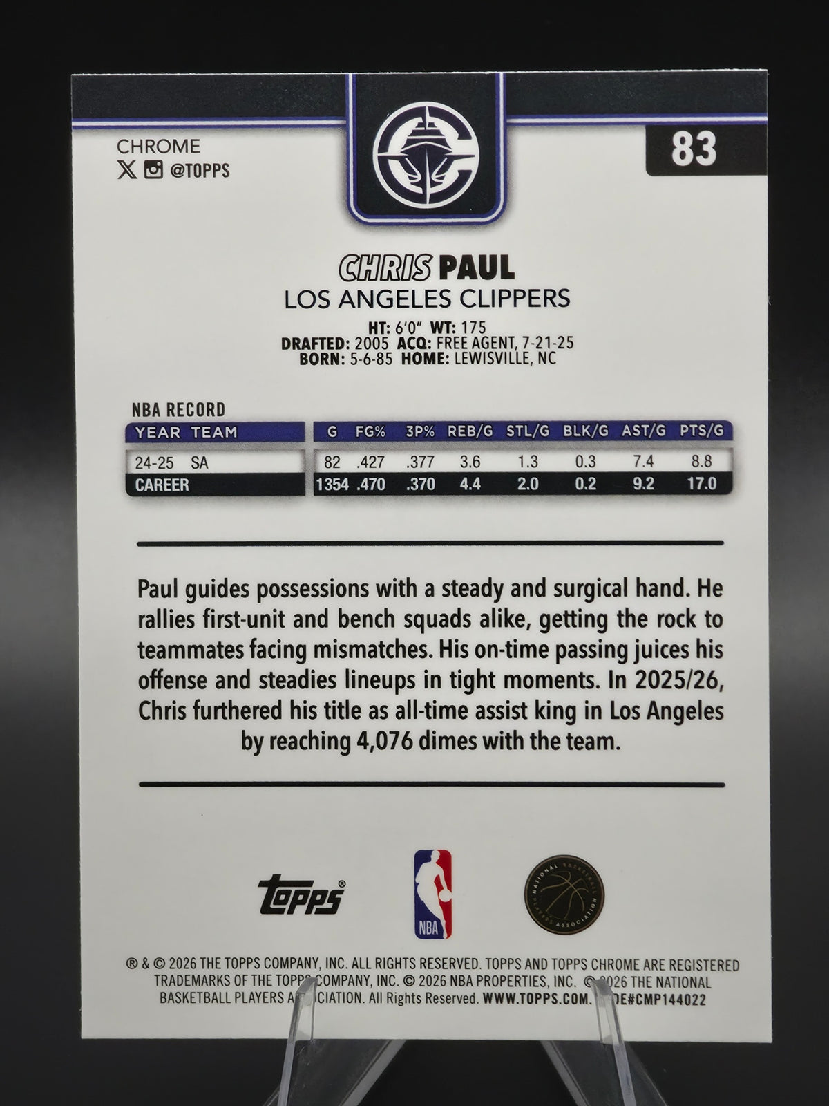 Card back photo
