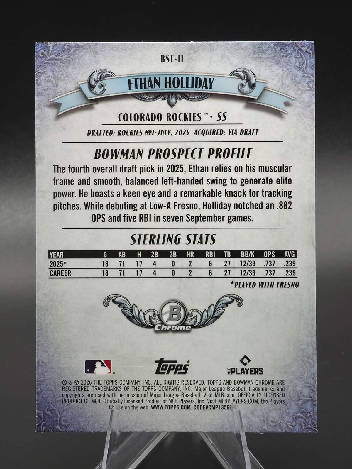 Card back photo