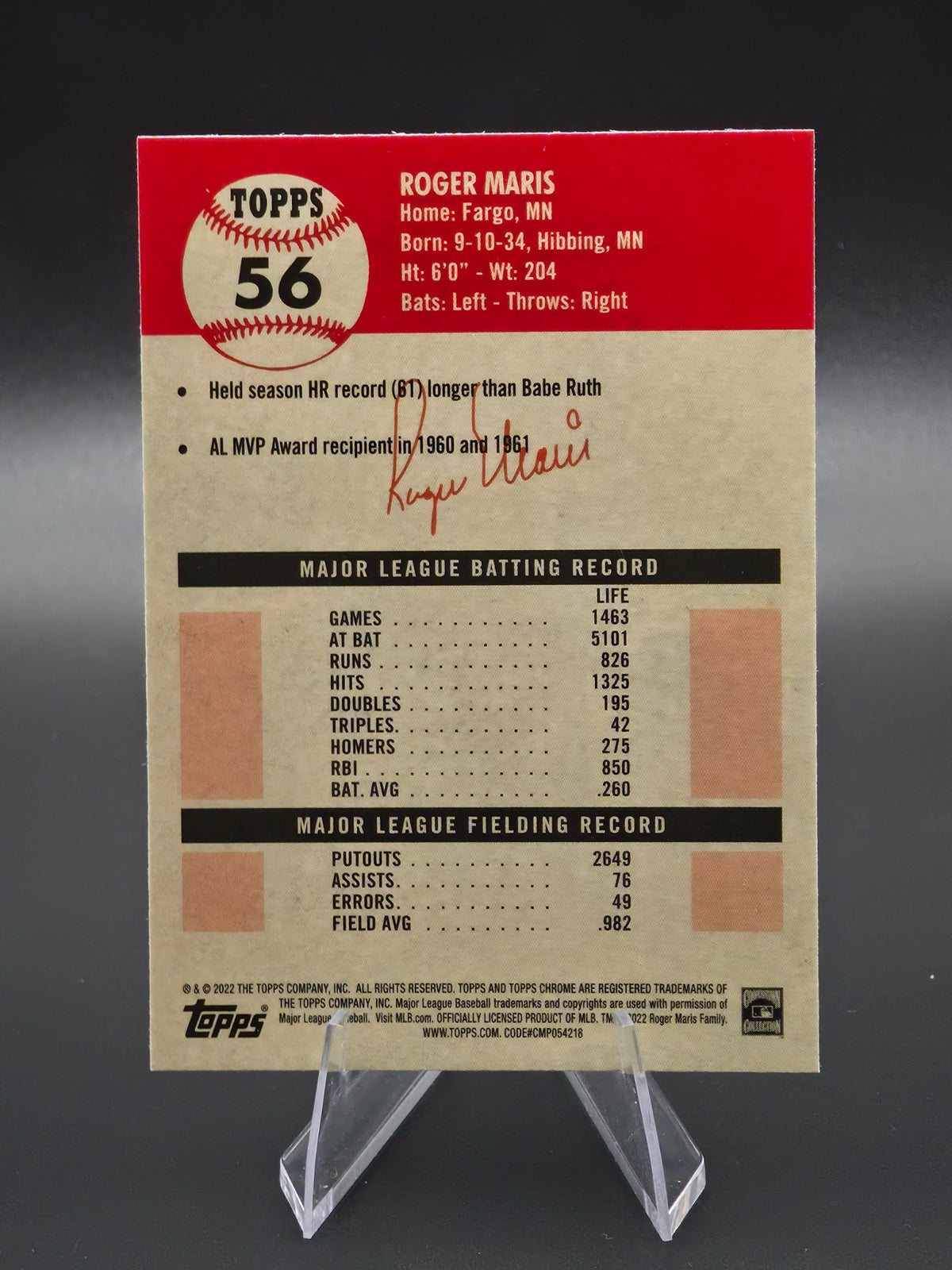 Card back photo