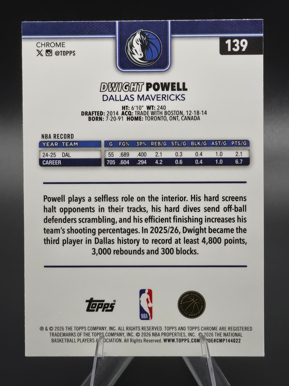 Card back photo