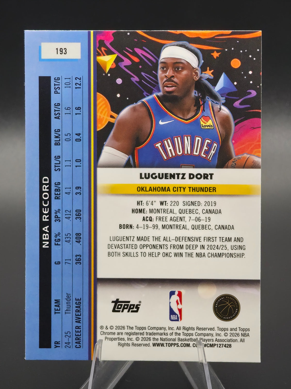 Card back photo