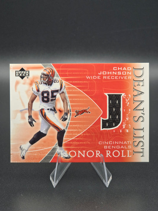2003 Upper Deck Honor Roll Chad Johnson Dean's List Game-Used Jersey #DL-CJ Cincinnati Bengals