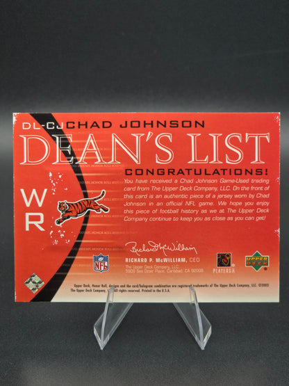 2003 Upper Deck Honor Roll Chad Johnson Dean's List Game-Used Jersey #DL-CJ Cincinnati Bengals