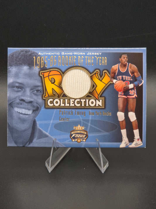 2001-02 Fleer Focus Jersey Edition Patrick Ewing ROY Collection Game-Worn Jersey #ROY-PE New York Knicks