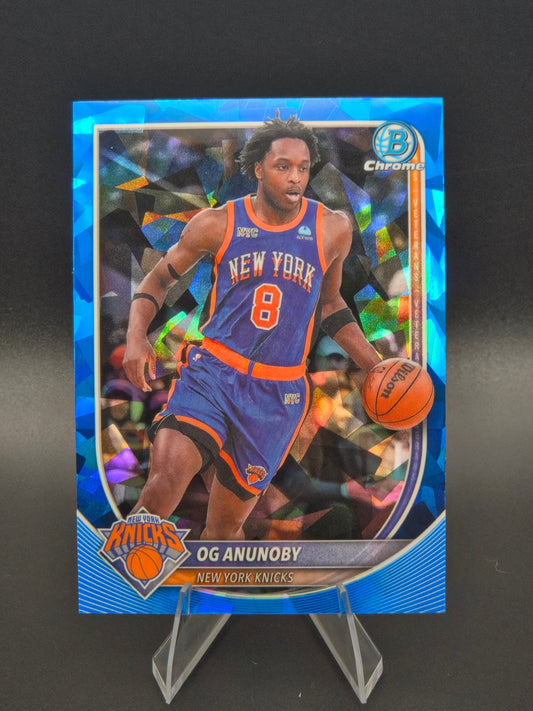 2025-26 Bowman Chrome Basketball OG Anunoby Geometric Refractor #BCV-63 New York Knicks