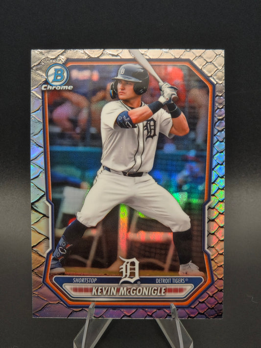 2026 Bowman Chrome Kevin McGonigle Reptilian Refractor #BCP-145 Detroit Tigers