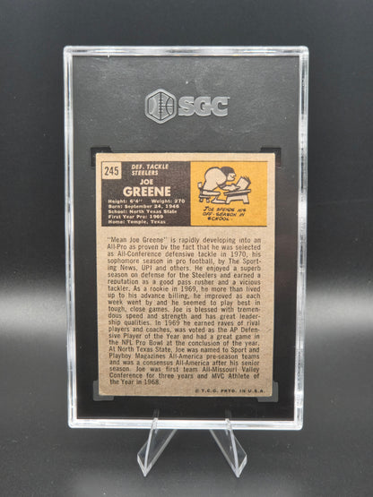1971 Topps Joe Greene #245 SGC 3.5 VG+ Pittsburgh Steelers