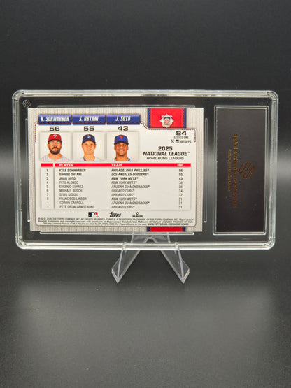 2026 Topps Holo Foil National League Home Run Leaders Schwarber Ohtani Soto #84 GAS 9.5 Mint+