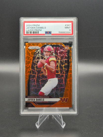 2024 Panini Prizm Jayden Daniels Lazer Prizm RC #347 PSA 9 Washington Commanders