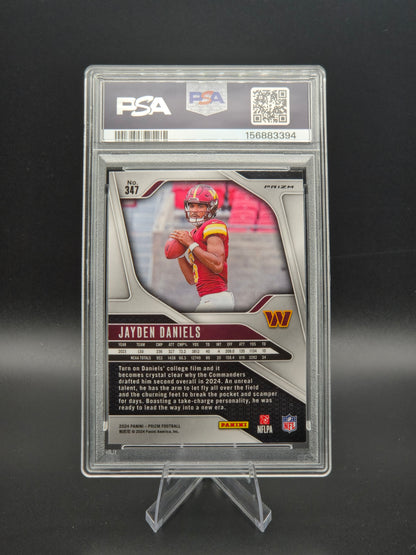 2024 Panini Prizm Jayden Daniels Lazer Prizm RC #347 PSA 9 Washington Commanders