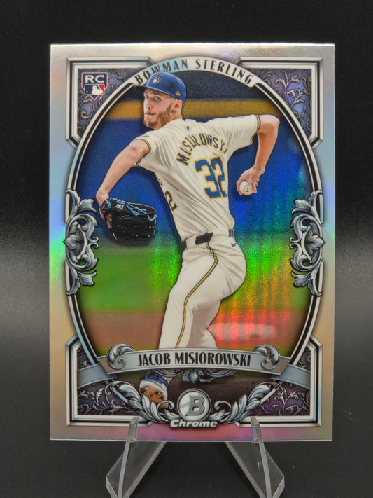 2026 Bowman Sterling Jacob Misiorowski RC #BST-13 Milwaukee Brewers