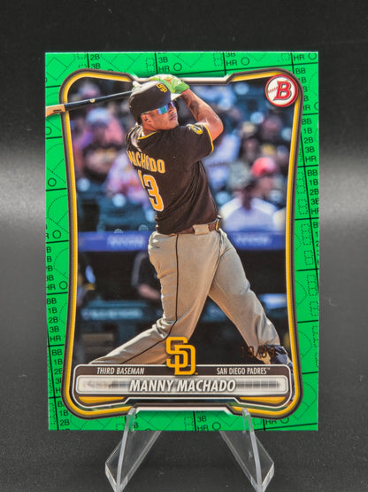 2026 Bowman Manny Machado Green Pattern 19/99 #60 San Diego Padres