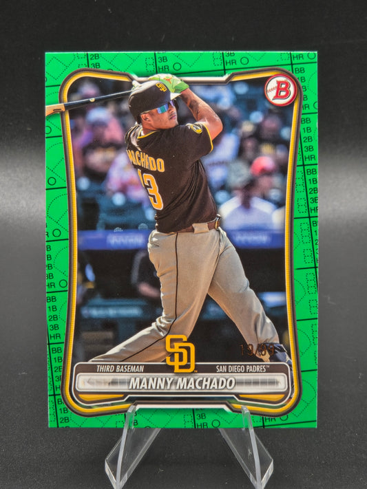 2026 Bowman Manny Machado Green Pattern 19/99 #60 San Diego Padres