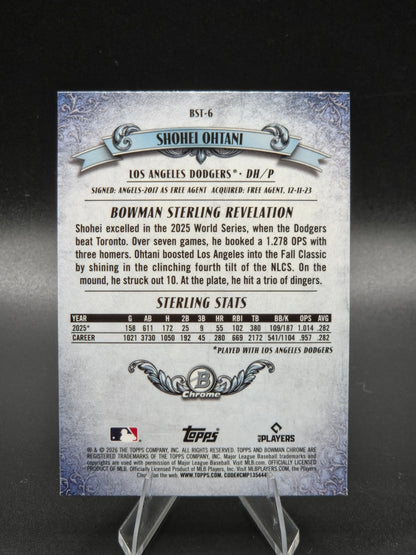 2026 Bowman Sterling Shohei Ohtani #BST-6 Los Angeles Dodgers