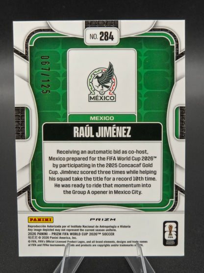 2026 Panini Prizm FIFA World Cup Raúl Jiménez Orange Wave 067/125 #284 Mexico