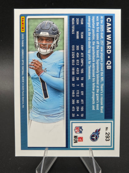 2025 Panini Donruss Optic Cam Ward Rated Rookie #293 Tennessee Titans