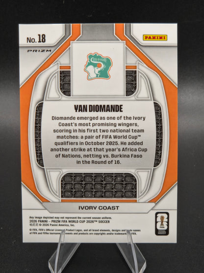 2026 Panini Prizm FIFA World Cup Yan Diomande New Era Rookie #18 Ivory Coast