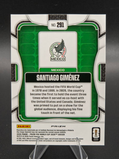 2026 Panini Prizm FIFA World Cup Santiago Giménez RGB Mojo SSP #291 Mexico