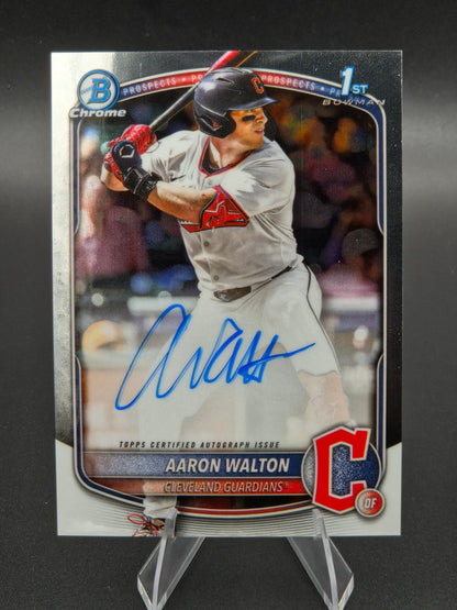 2025 Bowman Chrome Aaron Walton 1st Bowman Autograph #CPA-AWA Cleveland Guardians
