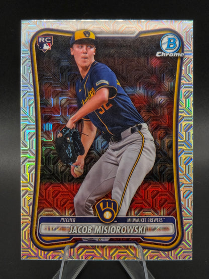 2026 Bowman Chrome Jacob Misiorowski Mojo Refractor Rookie #35 Milwaukee Brewers