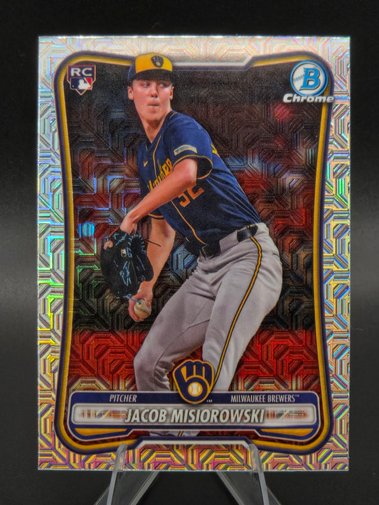 2026 Bowman Chrome Jacob Misiorowski Mojo Refractor Rookie #35 Milwaukee Brewers