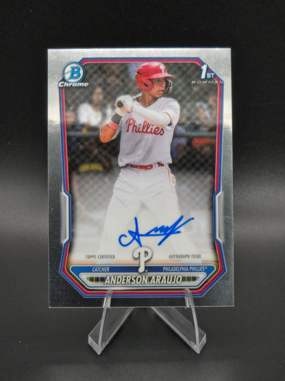 2026 Bowman Chrome Anderson Araujo 1st Bowman Autograph #CPA-ANA Philadelphia Phillies