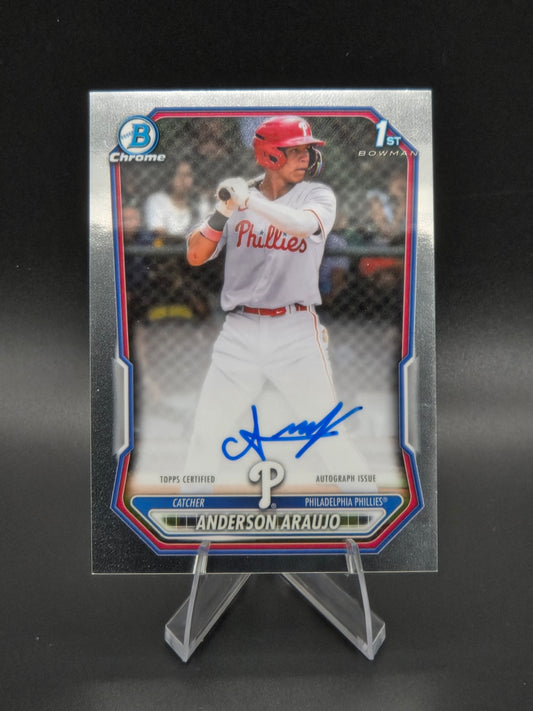 2026 Bowman Chrome Anderson Araujo 1st Bowman Autograph #CPA-ANA Philadelphia Phillies