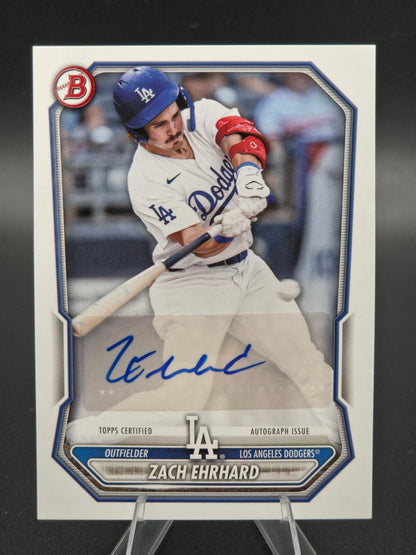 2026 Bowman Chrome 1st Bowman Zach Ehrhard Autograph #BPA-ZE Los Angeles Dodgers