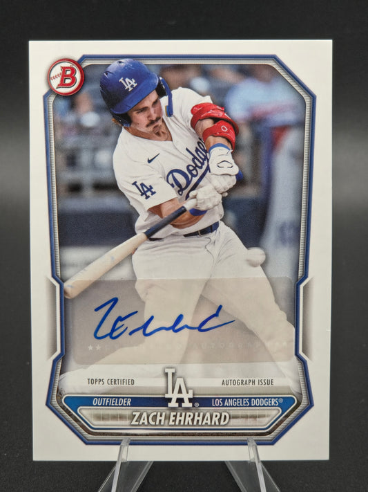 2026 Bowman Chrome 1st Bowman Zach Ehrhard Autograph #BPA-ZE Los Angeles Dodgers