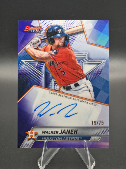 2025 Bowman's Best Walker Janek Purple Autograph 19/75 #B25-WJA Houston Astros