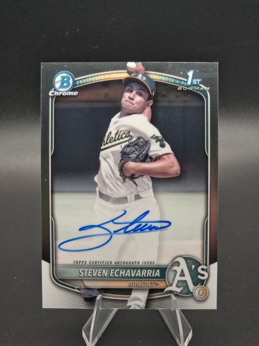 2025 Bowman Chrome 1st Bowman Steven Echavarria Autograph #CPA-SE Athletics