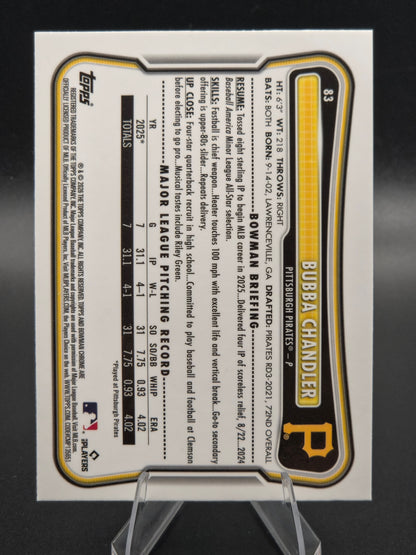 2026 Bowman Chrome Bubba Chandler Mojo Refractor Rookie #83 Pittsburgh Pirates