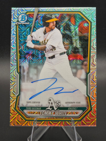 2026 Bowman Chrome Tommy White Mojo Refractor Autograph #BMA-TW Athletics