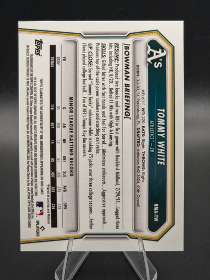 2026 Bowman Chrome Tommy White Mojo Refractor Autograph #BMA-TW Athletics