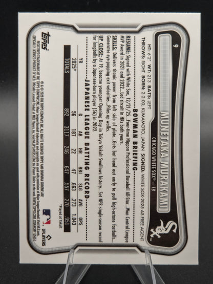 2026 Bowman Chrome Munetaka Murakami Mojo Refractor Rookie #9 Chicago White Sox