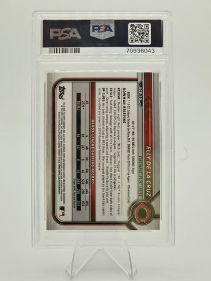 2022 Bowman Mega Box Chrome Elly De La Cruz 1st Bowman Mojo Refractor #BCP-50 PSA 10 Cincinnati Reds