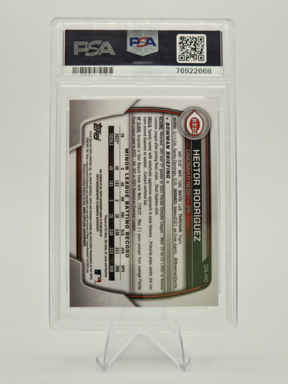2023 Bowman Chrome Hector Rodriguez 1st Bowman Prospect Autograph #CPA-HRO PSA 10 Cincinnati Reds