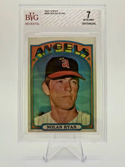 1972 Topps Nolan Ryan #595 BVG 7 Near Mint California Angels
