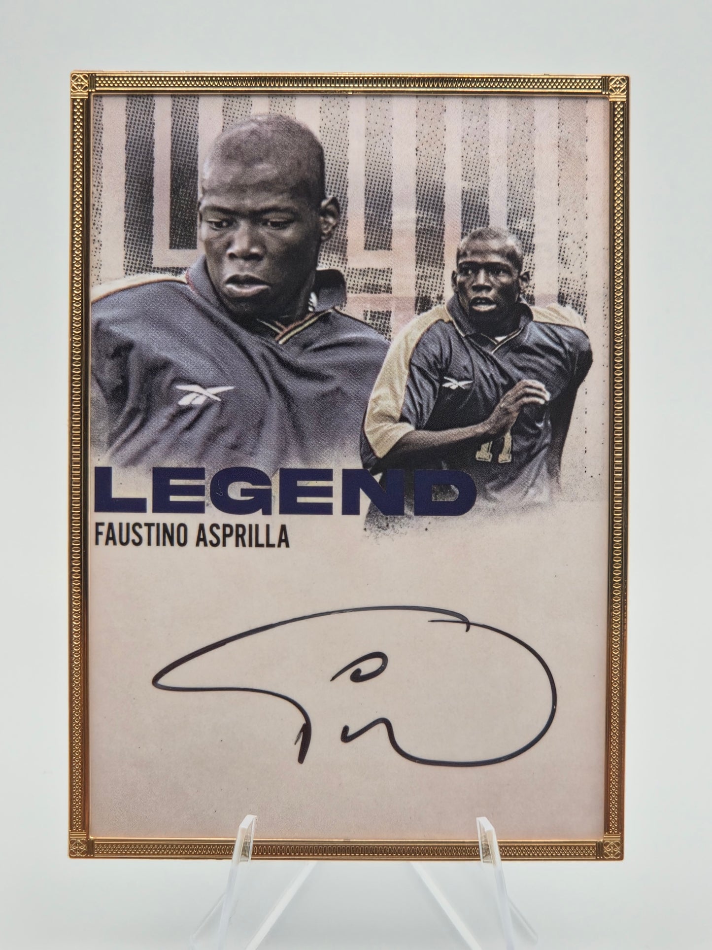 2026 Futera Incredible Series 2 Faustino Asprilla Legend Gold-Framed Autograph 01/03 #ILGA26 Colombia