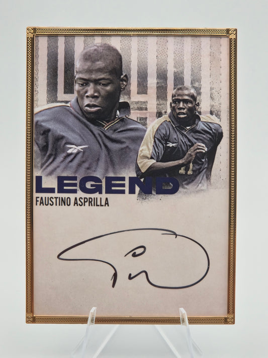 2026 Futera Incredible Series 2 Faustino Asprilla Legend Gold-Framed Autograph 01/03 #ILGA26 Colombia
