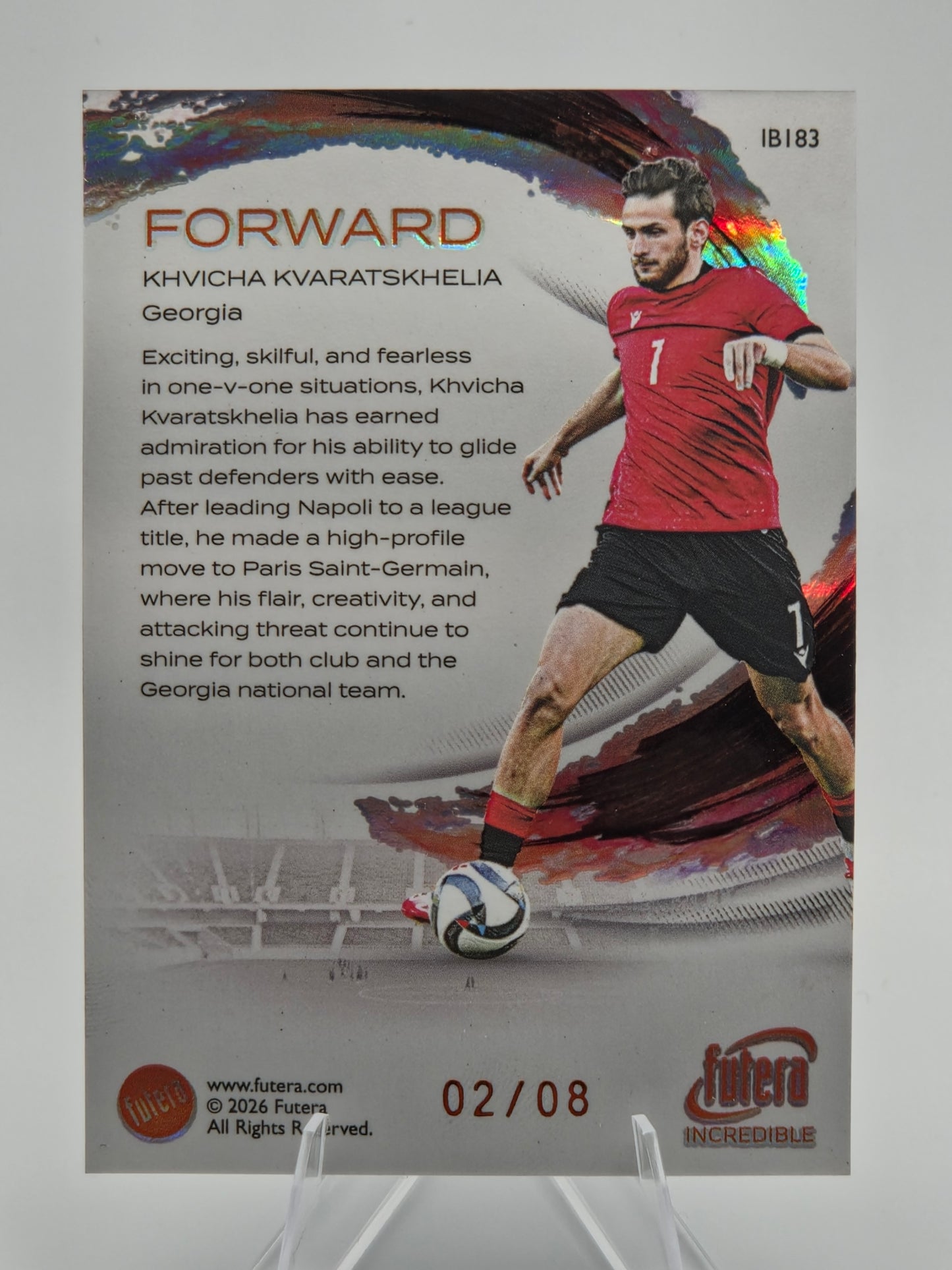 2026 Futera Incredible Series 2 Khvicha Kvaratskhelia Forward 02/08 #IB183 Georgia